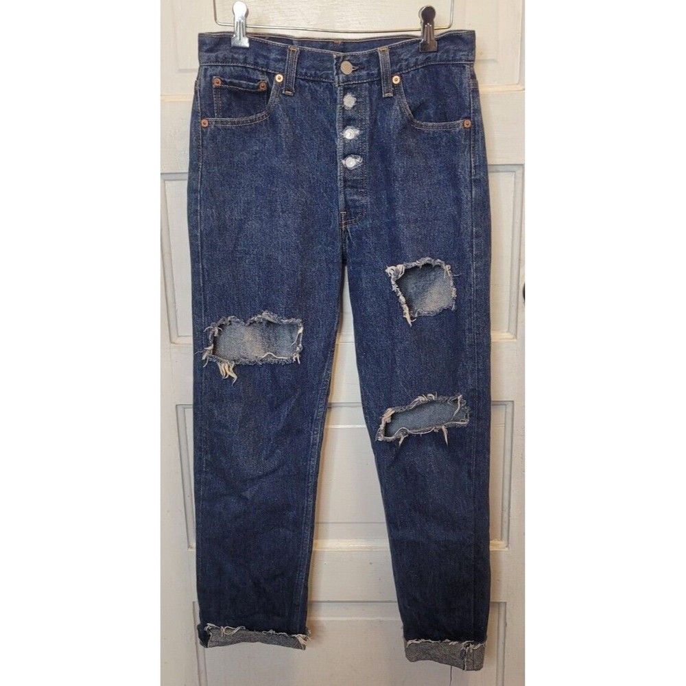 Vintage 90s Levis 501 Made In USA Jeans Size 28 x 28 1994 DIY Distressed 1994